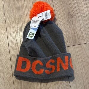 DC Gray and Orange Knit Beanie